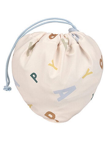 Tablier imperméable manches longues enfants - Happy Fruits bleu clair