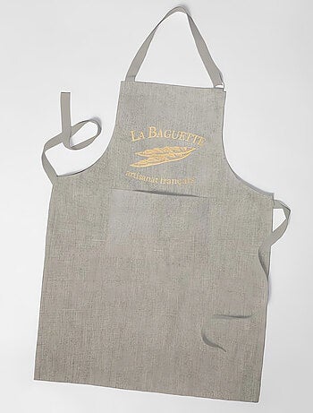 Tablier imprimé en coton BAGUETTE, par Soleil d'ocre