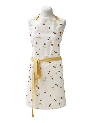 Tablier imprimé en coton, CERISES