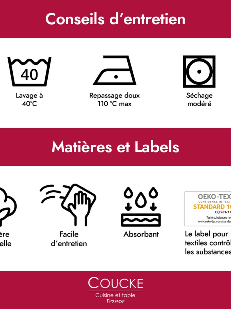 Tablier imprimé en coton, La Vache qui rit Beige clair - Kiabi