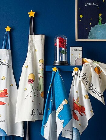 Tablier imprimé en coton, LE PETIT PRINCE LA FLEUR ET LE RENARD