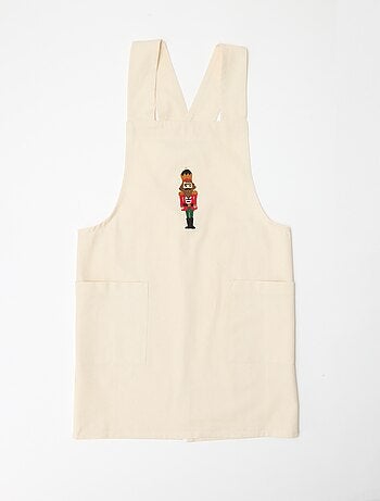 Tablier imprimé Noël en coton 94x69 cm