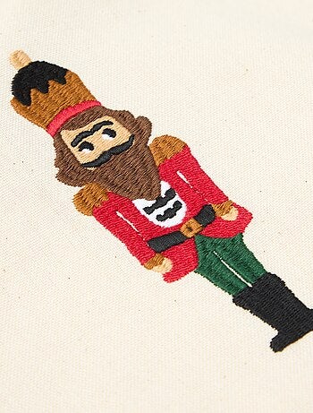 Tablier imprimé Noël en coton 94x69 cm