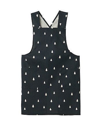 Tablier imprimé Noël en coton 94x69 cm