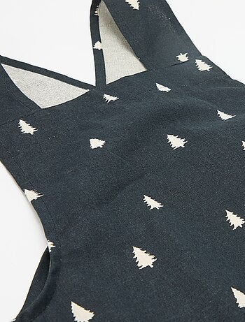 Tablier imprimé Noël en coton 94x69 cm