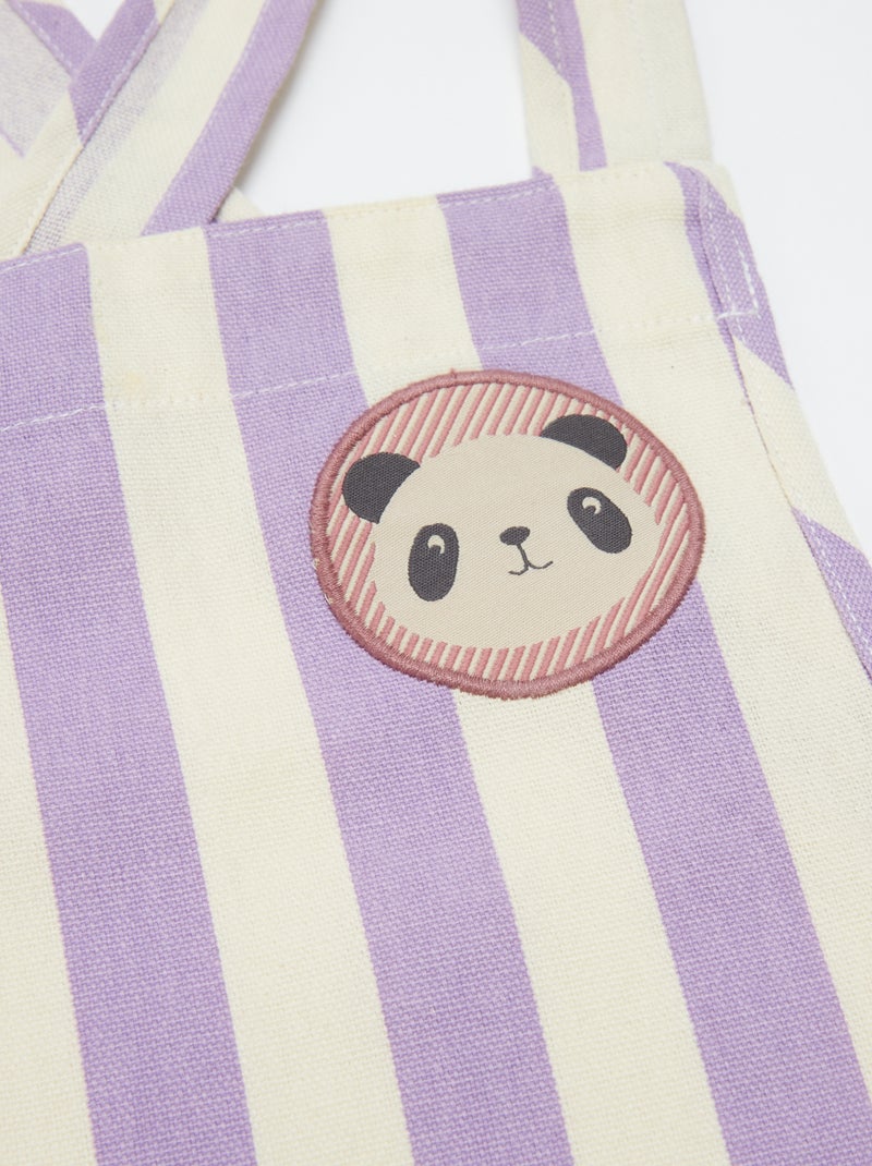 Tablier japonais de cuisine enfant - Kiabi Home Blanc/mauve - Kiabi