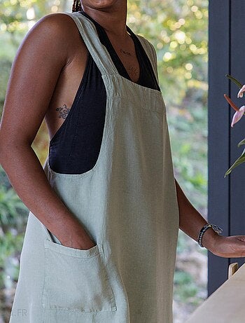 Tablier japonais lin lavé MELODIE