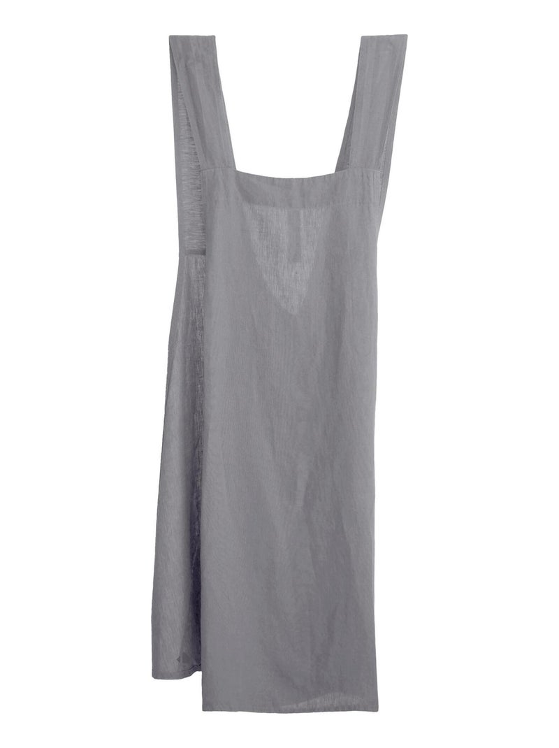 Tablier japonais lin lavé MELODIE Gris moyen - Kiabi
