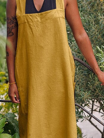 Tablier japonais lin lavé MELODIE