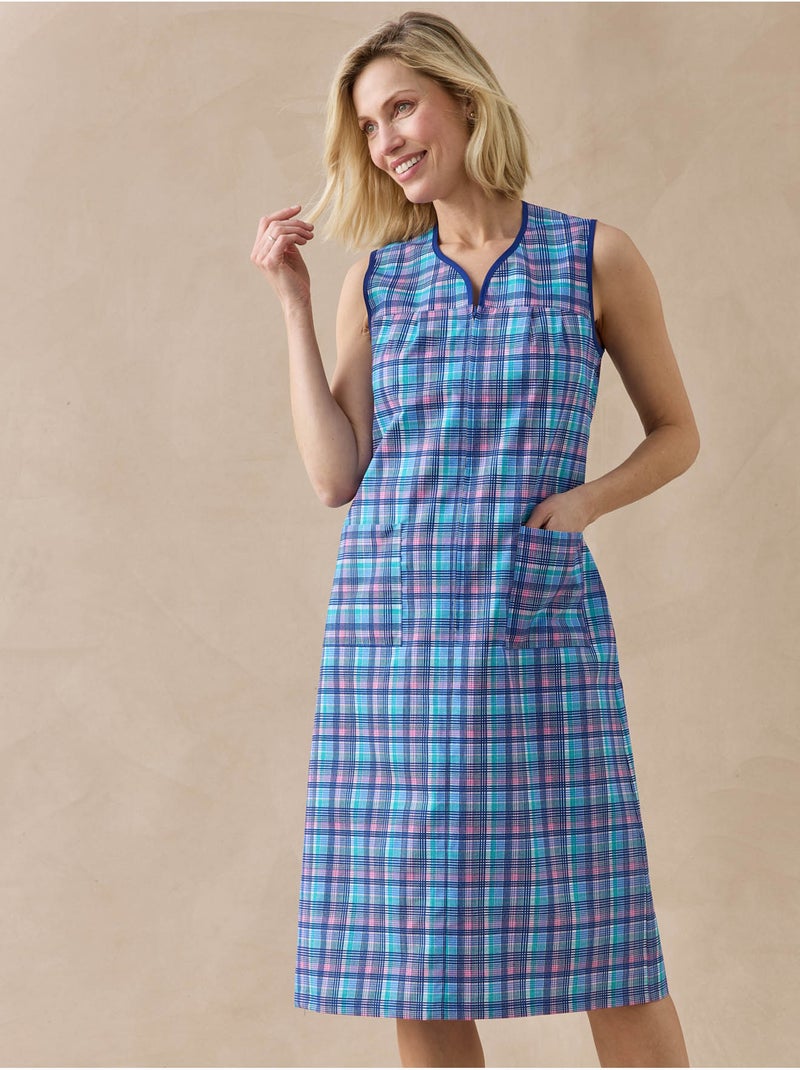 Tablier sans manches zippé femme - DAXON Bleu - Kiabi