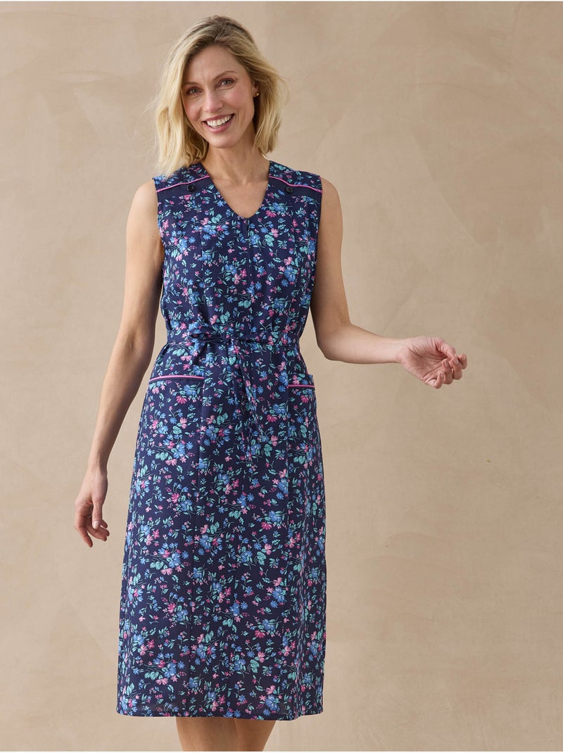 Tablier sans manches zippé femme - DAXON Bleu Multicolore - Kiabi