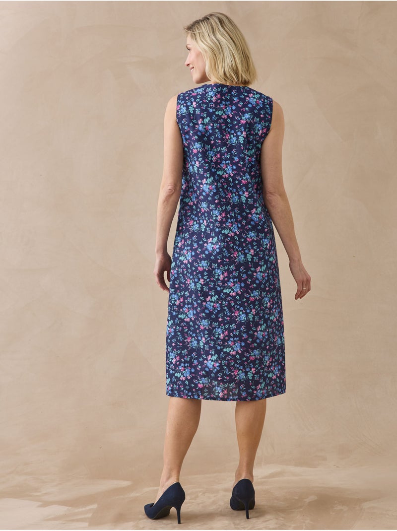 Tablier sans manches zippé femme - DAXON Bleu Multicolore - Kiabi
