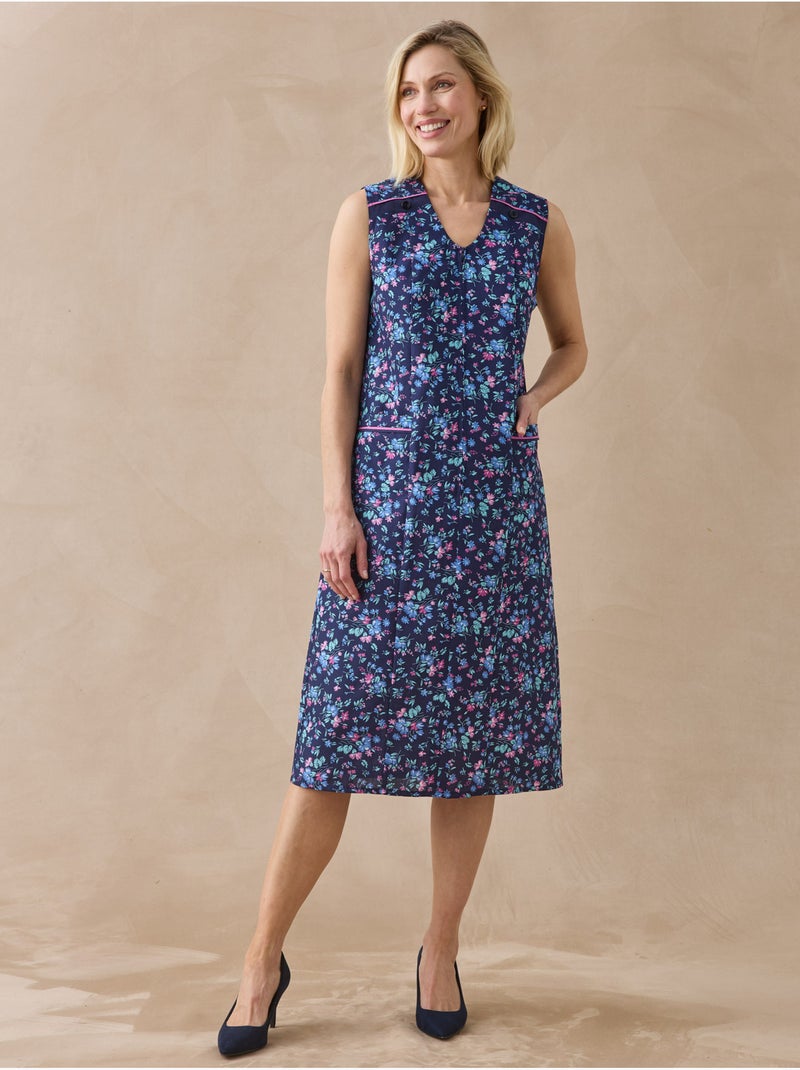 Tablier sans manches zippé femme - DAXON Bleu Multicolore - Kiabi