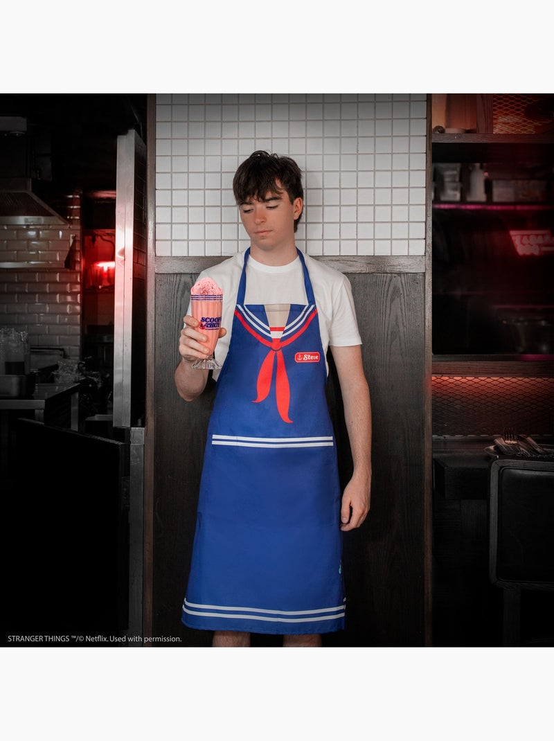 Tablier Scoops Ahoy Steve - Stranger Things Bleu - Kiabi