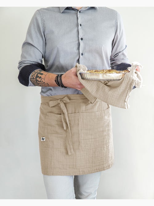 Tablier Serveur – Gaze de Coton Unie GAÏA - Kiabi