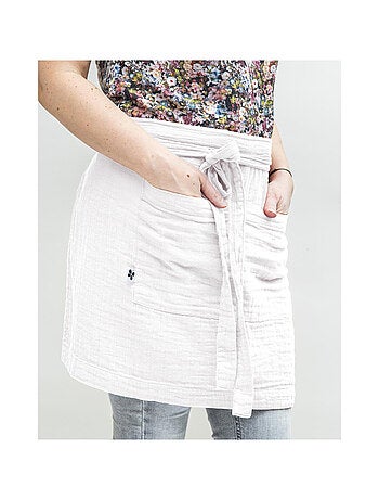 Tablier Serveur – Gaze de Coton Unie GAÏA