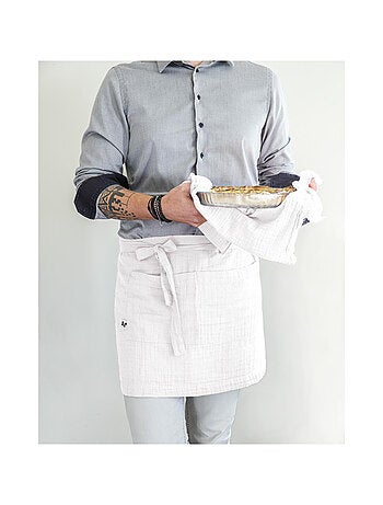 Tablier Serveur – Gaze de Coton Unie GAÏA