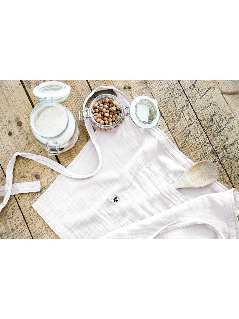 Tablier Serveur – Gaze de Coton Unie GAÏA Blanc - Kiabi