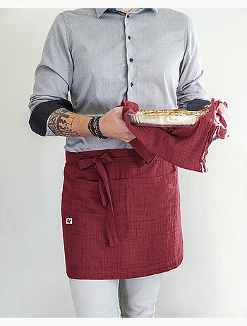 Tablier Serveur – Gaze de Coton Unie GAÏA