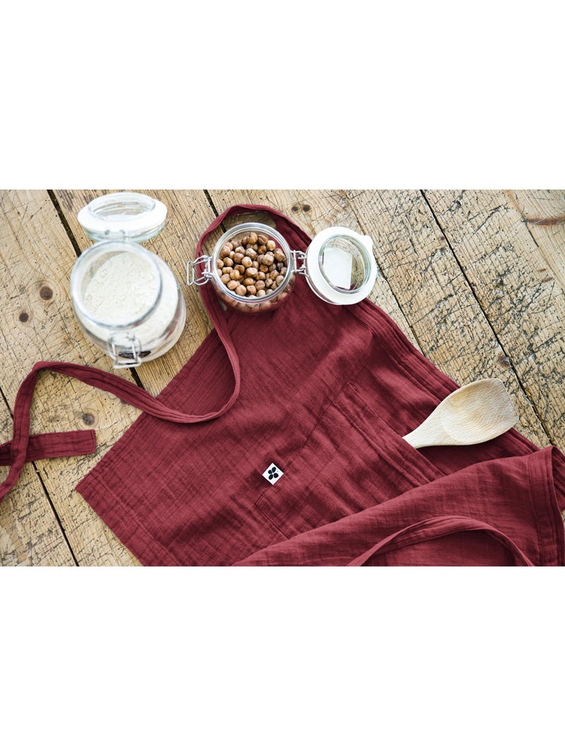 Tablier Serveur – Gaze de Coton Unie GAÏA Bordeaux - Kiabi