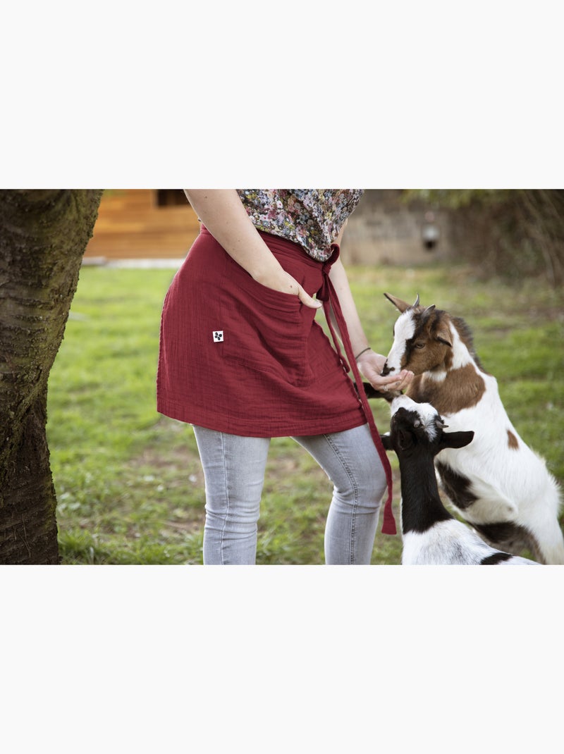 Tablier Serveur – Gaze de Coton Unie GAÏA Bordeaux - Kiabi