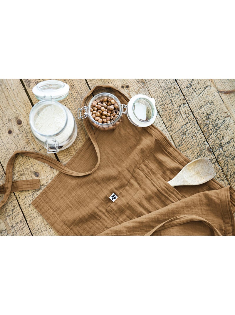 Tablier Serveur – Gaze de Coton Unie GAÏA Camel - Kiabi