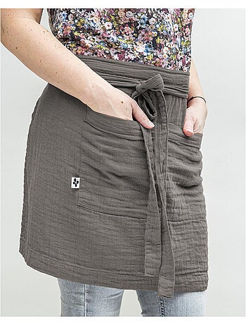 Tablier serveur – gaze de coton unie gaïa
