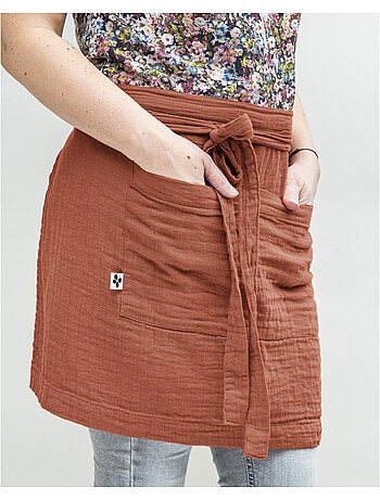 Tablier Serveur – Gaze de Coton Unie GAÏA