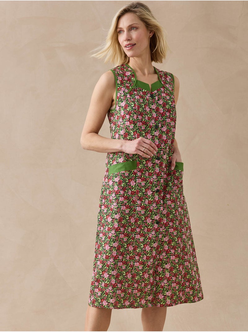 Tablier tout boutonné sans manches femme - DAXON Vert - Kiabi
