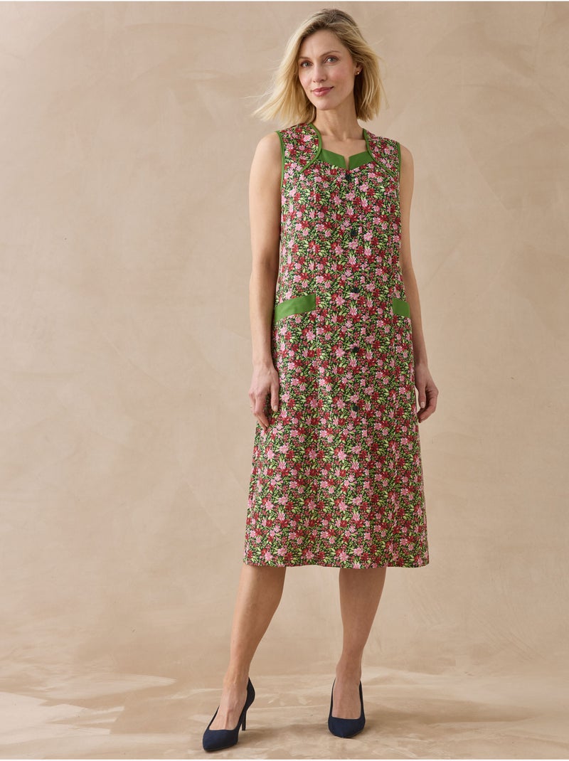 Tablier tout boutonné sans manches femme - DAXON Vert - Kiabi