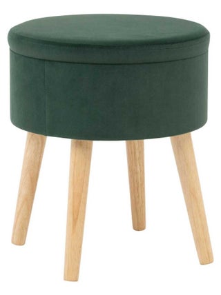 Tabouret coffre en velours