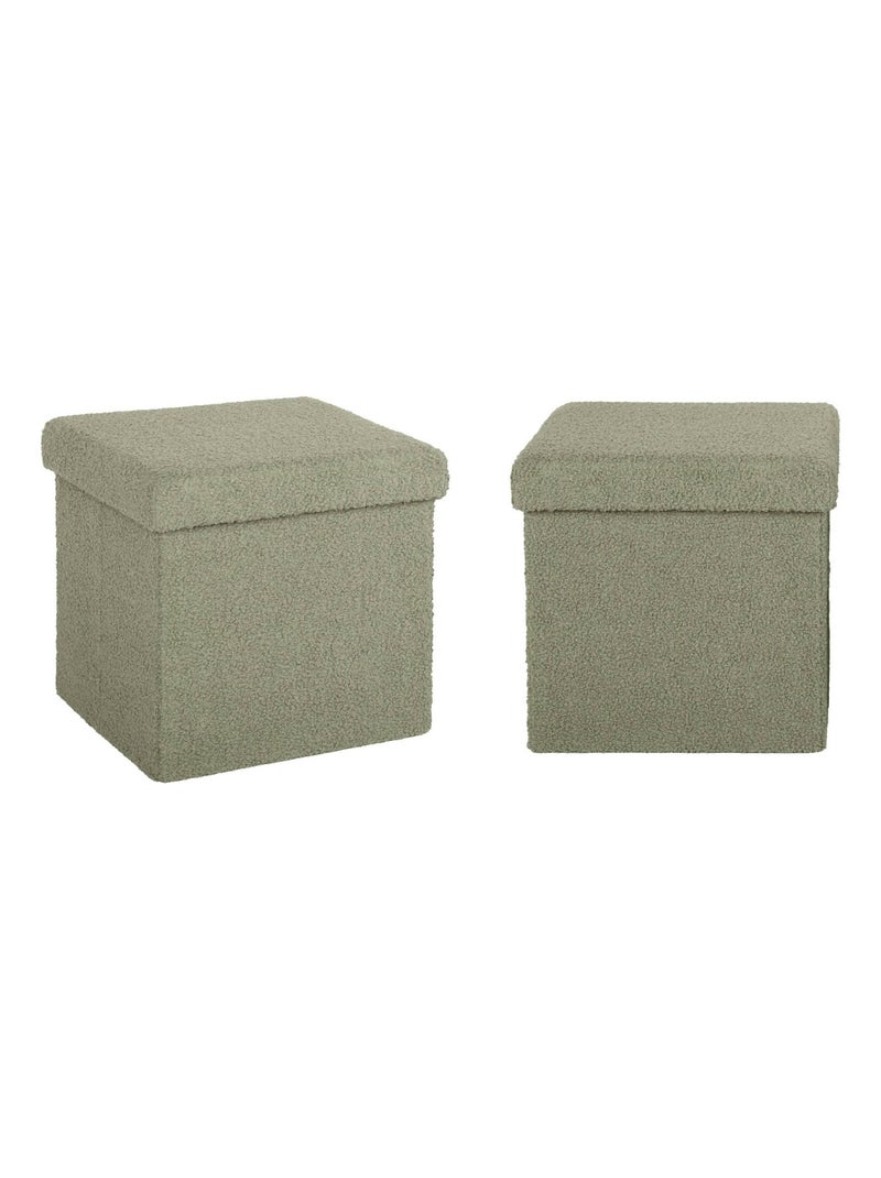 Tabouret-coffre pour enfant bouclette (lot de 2) Manoa Vert - Kiabi