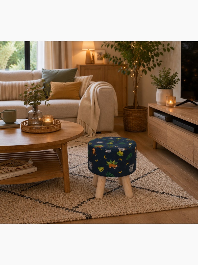 Tabouret Coquin animaux Bleu - Kiabi