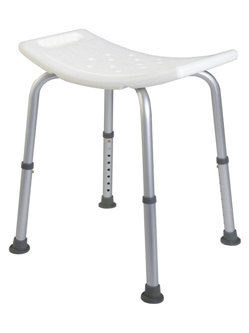 Tabouret de douche réglable avec assise large et poignées - Kiabi