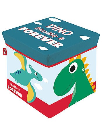 Tabouret de rangement cube - Dinosaures