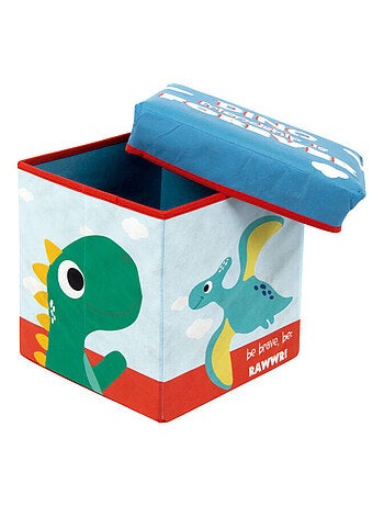 Tabouret de rangement cube - Dinosaures