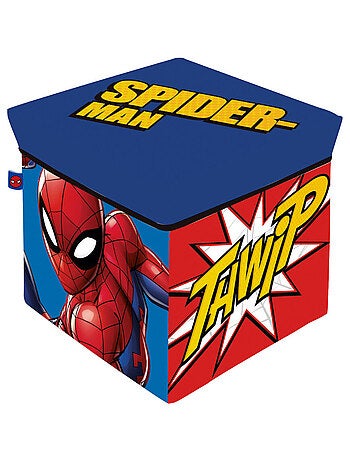 Tabouret de rangement cube - Spiderman