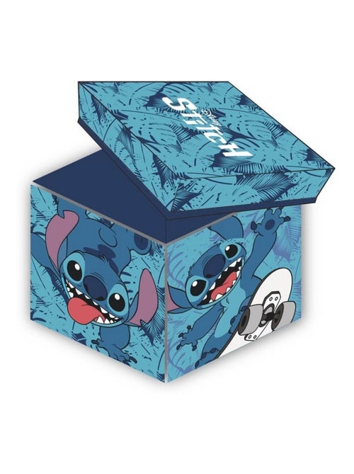 Tabouret de rangement cube - Stitch - 30x30x30cm - Kiabi