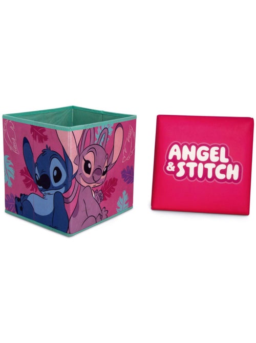 Tabouret de rangement cube - Stitch & Angel - Kiabi