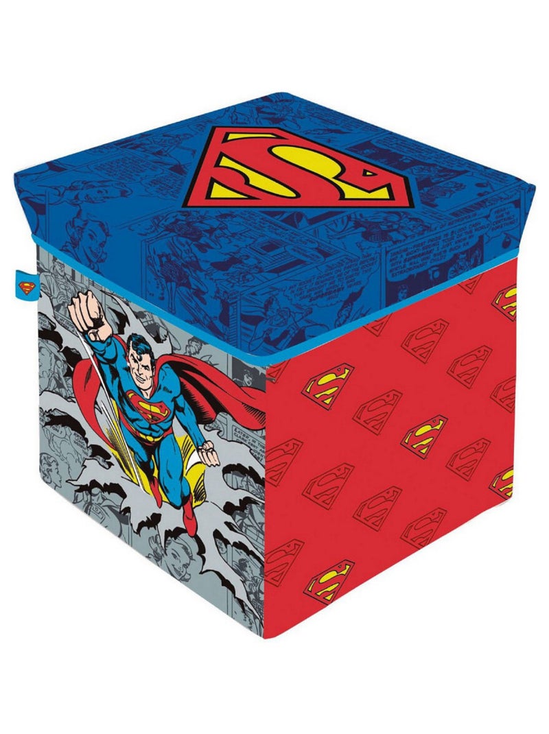 Tabouret de rangement cube- Superman Multicolore - Kiabi