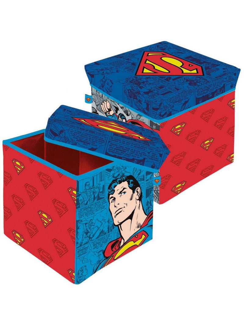 Tabouret de rangement cube- Superman Multicolore - Kiabi
