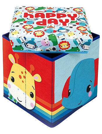 Tabouret de rangement cube Animaux - Happy Day Fisher Price