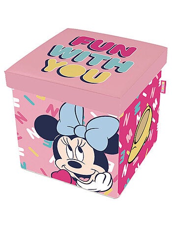 Tabouret de Rangement cube Disney - Minnie