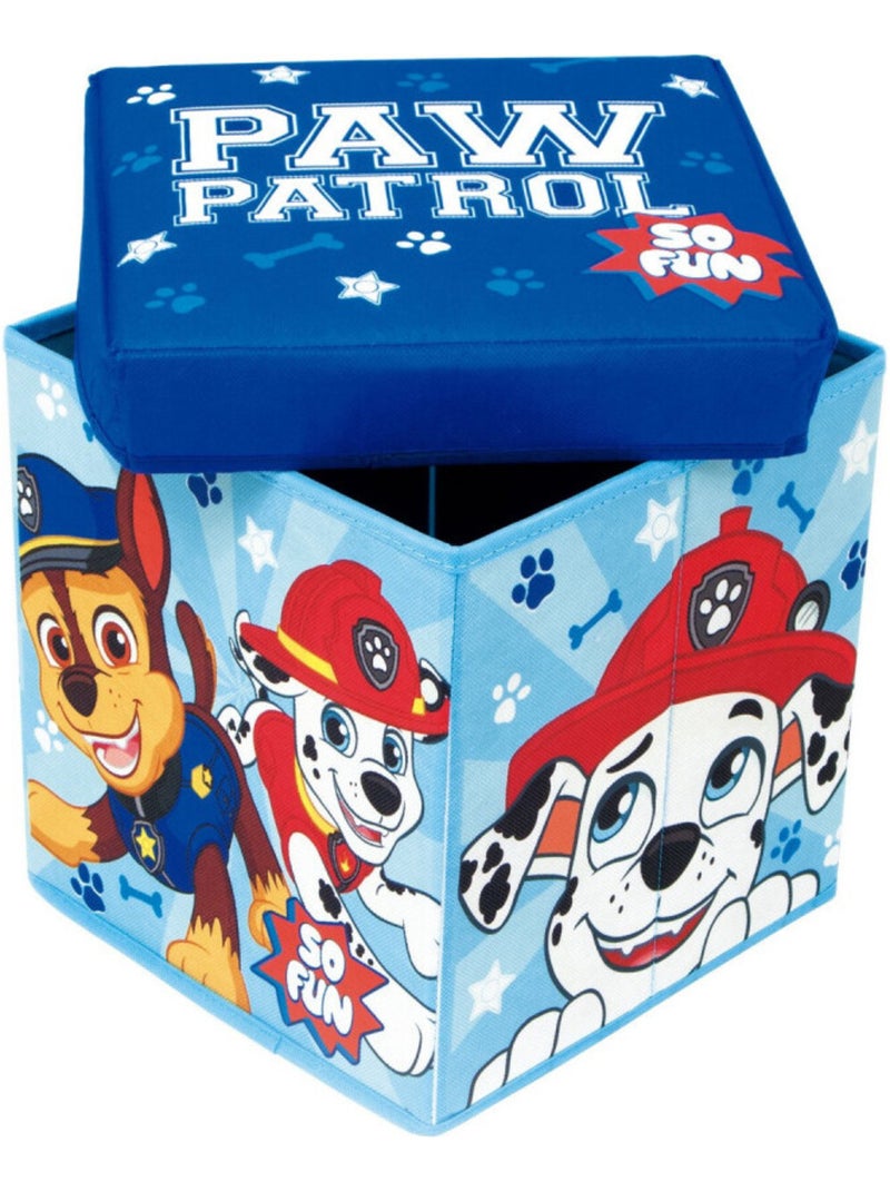 Tabouret de rangement cube Pat Patrouille Bleu - Kiabi
