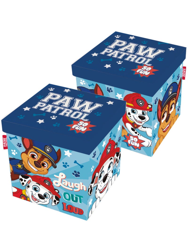Tabouret de rangement cube Pat Patrouille Bleu - Kiabi