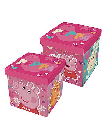 Tabouret de rangement cube Peppa Pig