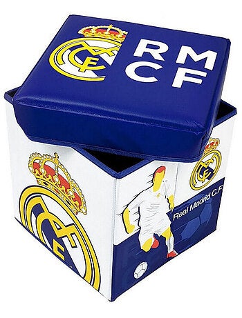 Tabouret de rangement cube Real Madrid CF