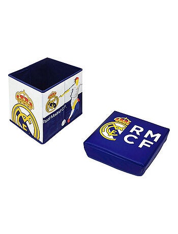 Tabouret de rangement cube Real Madrid CF