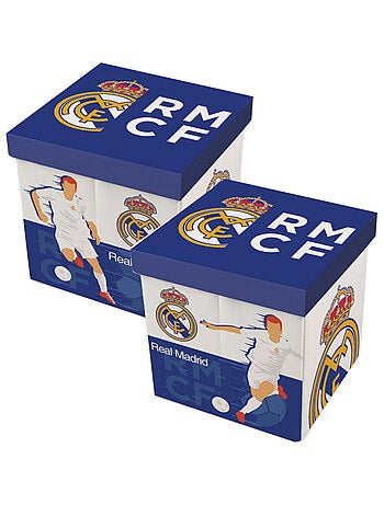 Tabouret de rangement cube Real Madrid CF