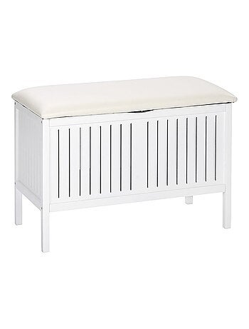 Tabouret de salle de bain en bois avec rangement Olso GM